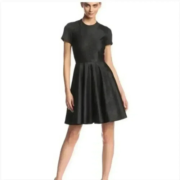 Ted BakerWomens Black Melisse Embossed Neoprene Dress Size 4 - Picture 2 of 13